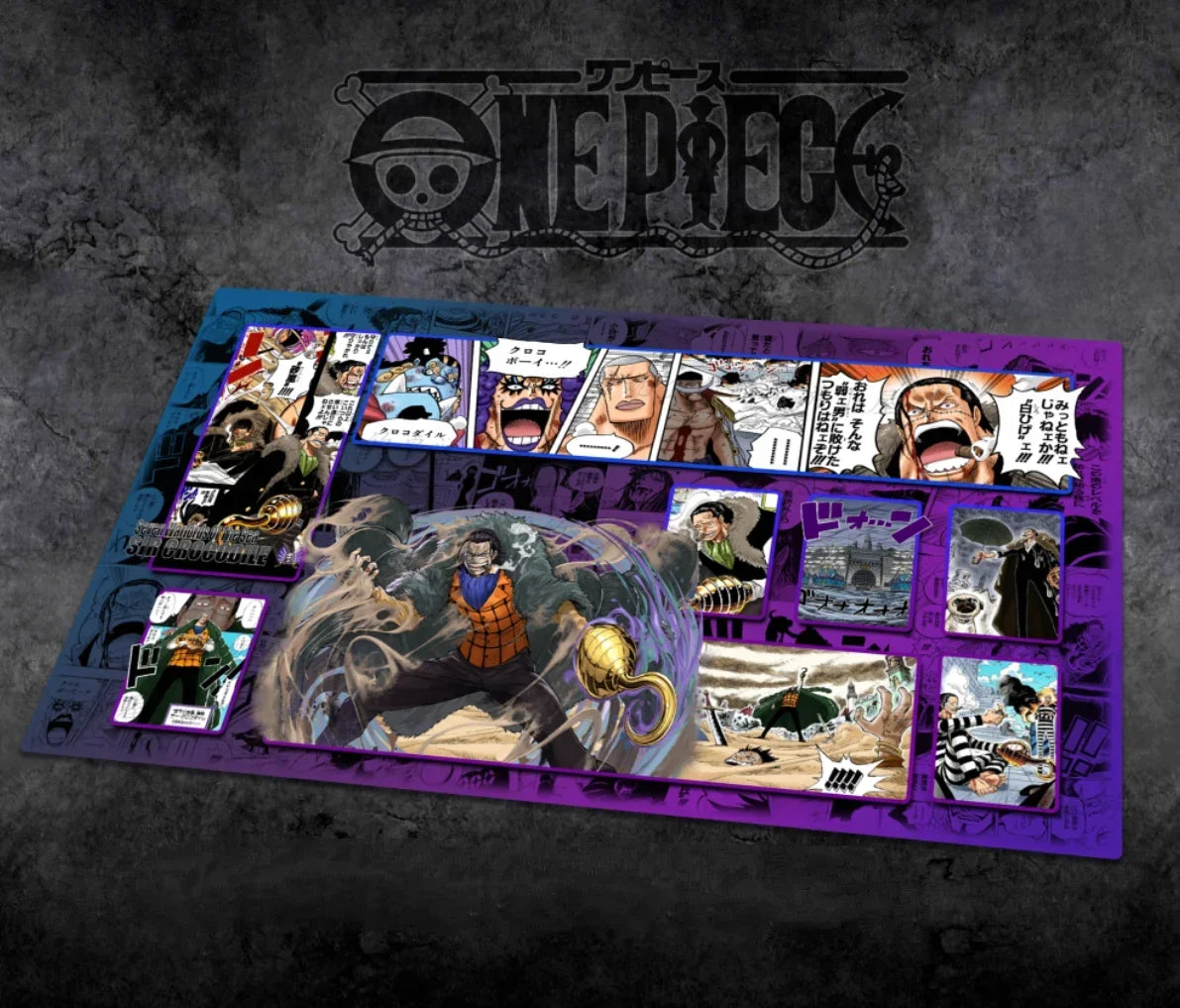 OPCG One Piece Dedizierte SPIELKARTEN-Spielmatte Battle Against Rebecca Roronoa Zoro Trafalgar Law Comic-Serie Spielzeuggeschenke 60 * 35 cm