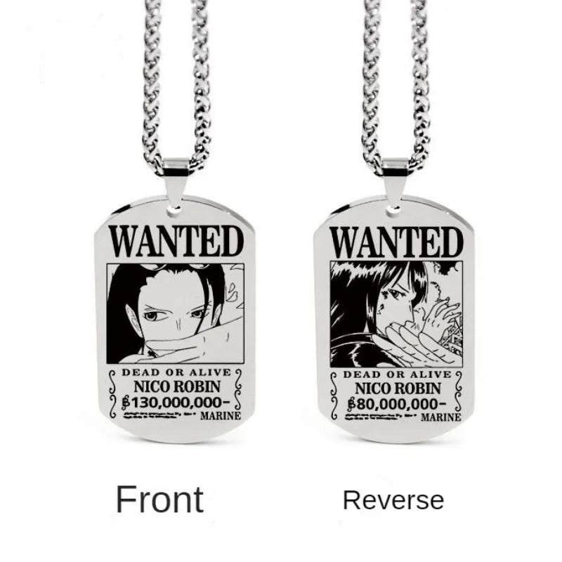 Anime One Piece Necklace Luffy Ace Chopper Zoro Sanji Wanted Pendant Men Women Couples Necklace Fashion Accessories Xmas gift - One Piece Merchandise - Free Shipping Buy Now