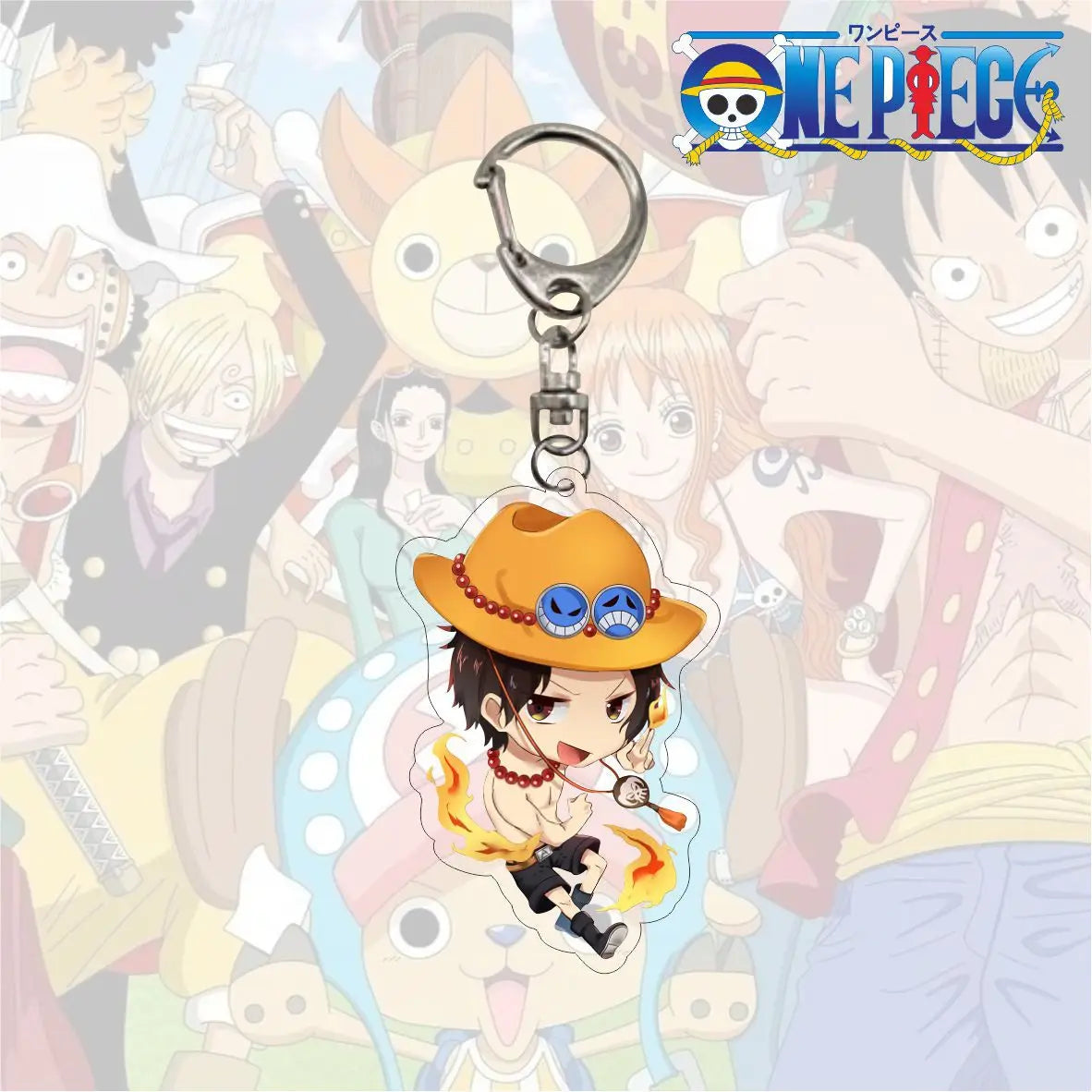 Anime One Piece Trafalgar Law Charlotte Katakuri Nico Robin Nami Chopper Lysop Acryl Schlüsselanhänger Schlüsselanhänger Anhänger Figur Geschenke