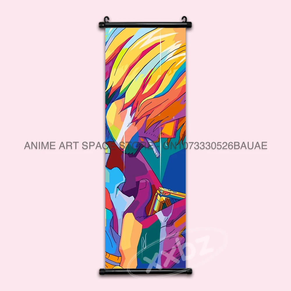 ONE PIECE Hanging Painting Anime Scrolls Picture Law Home Decor Prints Nami Wall Art Luffy Poster Roronoa Zoro Canvas Nico Robin