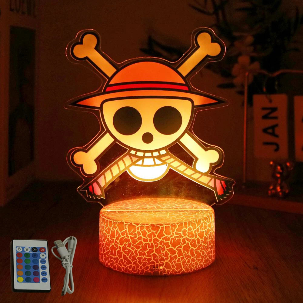 Actions Figure One Piece Luffy Zoro Anime Figures 3D Lamp PVC Action Collection Model Toys LED Night Light Kid Christmas Gift - One Piece Merchandise - Free Shipping Buy Now