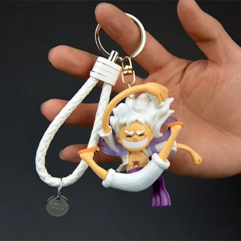 One Piece anime Figure Keychain Luffy Zoro PVC Doll Creative Cartoon Pendant Car Keychain backpack Accessories Kids Gifts - One Piece Merchandise - Free Shipping Buy Now