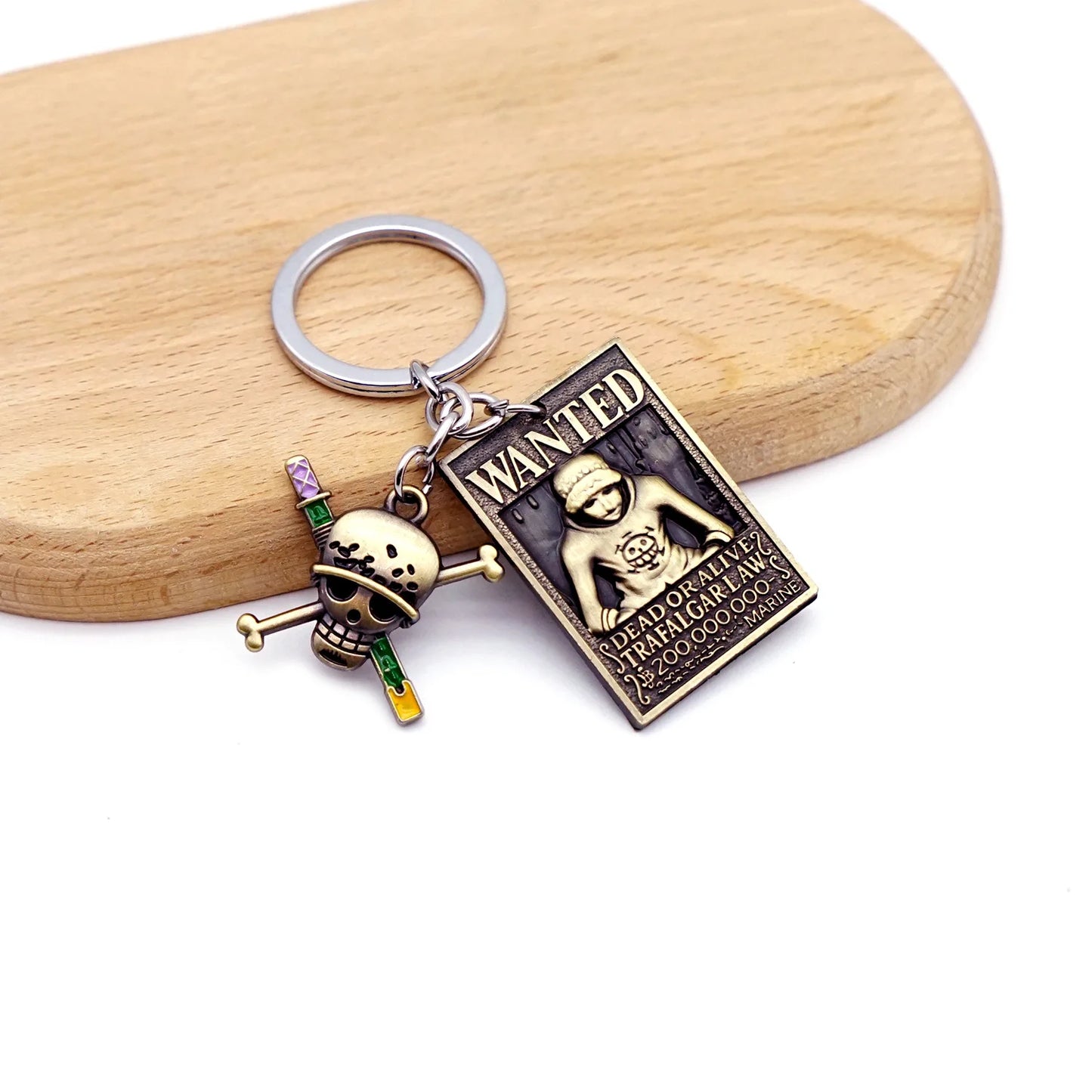 Anime One Piece Shanks Kaido Law Luffy Ace Zoro Sanji Devil Fruit Keychain Metal Pendant Figure Model Toy Jewelry Gift - One Piece Merchandise - Free Shipping Buy Now
