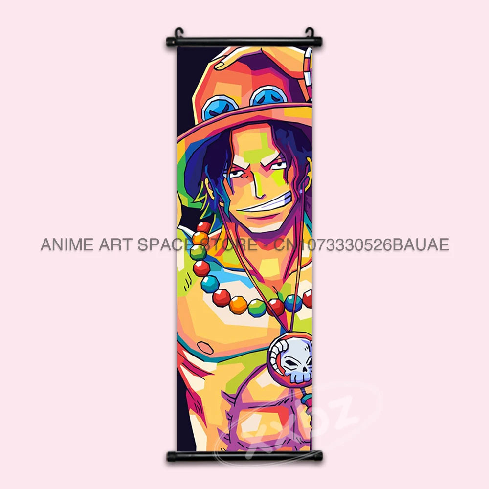 ONE PIECE Hanging Painting Anime Scrolls Picture Law Home Decor Prints Nami Wall Art Luffy Poster Roronoa Zoro Canvas Nico Robin