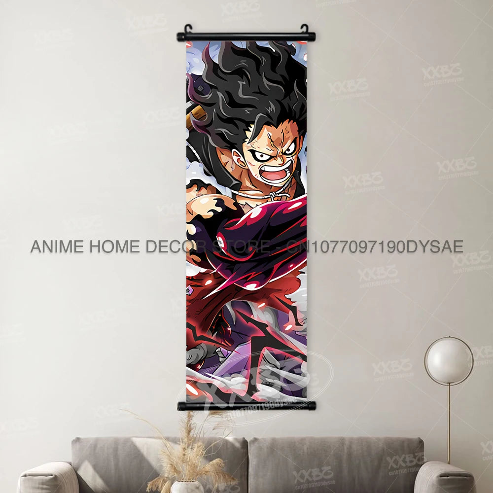 ONE PIECE Posters Anime Monkey D. Luffy Hanging Painting Kaido Home Decor Nico Robin Wall Artwork Garp Scroll Picture Nami Mural - One Piece Merchandise - Free Shipping Buy Now