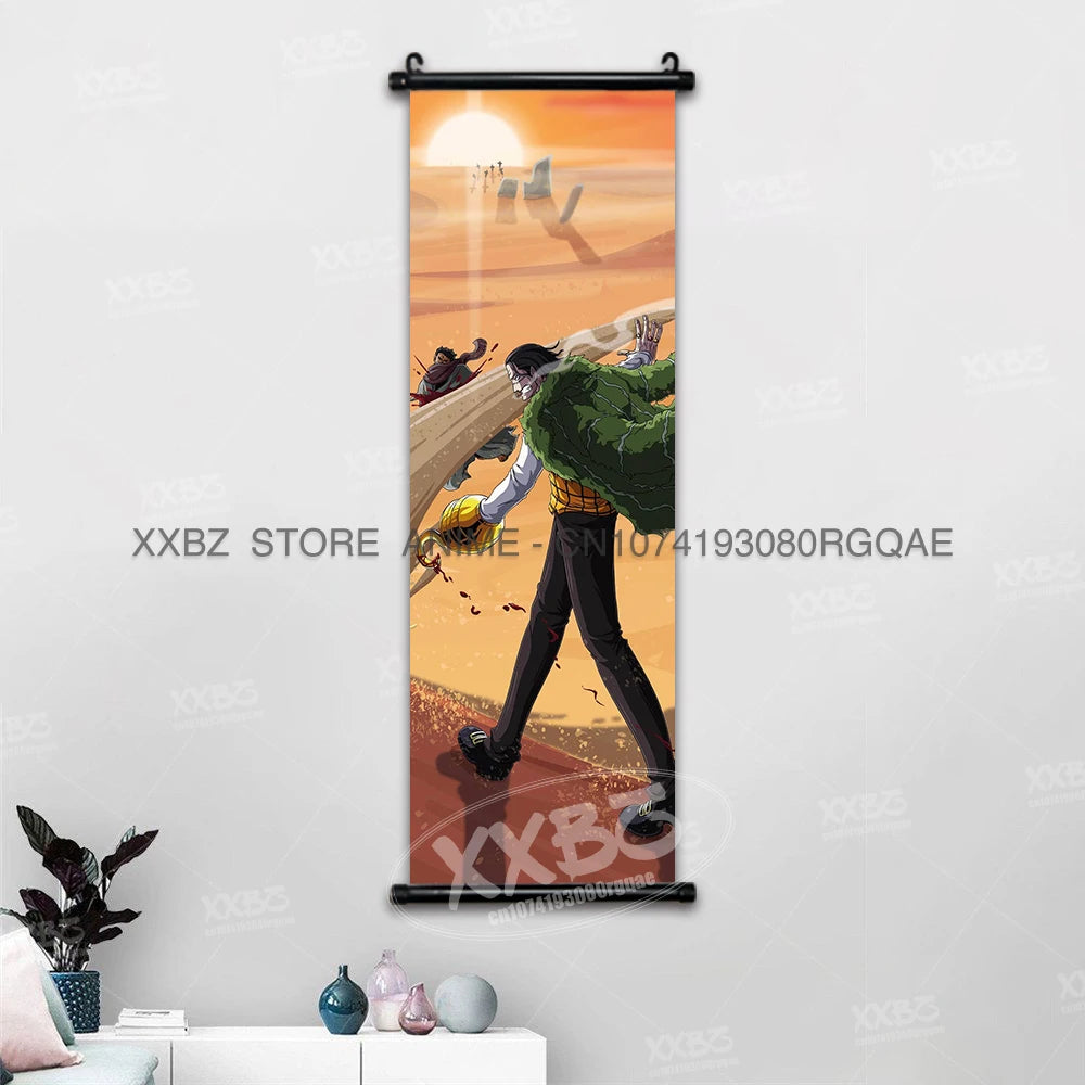 ONE PIECE Scrolls Pictures Sabo Wall Art Kid Pirates Anime Posters Nico Robin Hanging Painting Trafalgar D.Water Law Home Decor