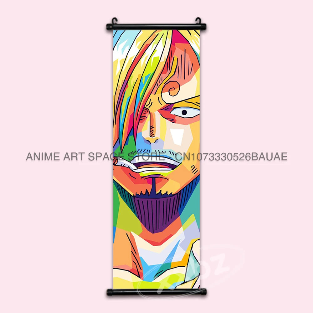 ONE PIECE Hanging Painting Anime Scrolls Picture Law Home Decor Prints Nami Wall Art Luffy Poster Roronoa Zoro Canvas Nico Robin