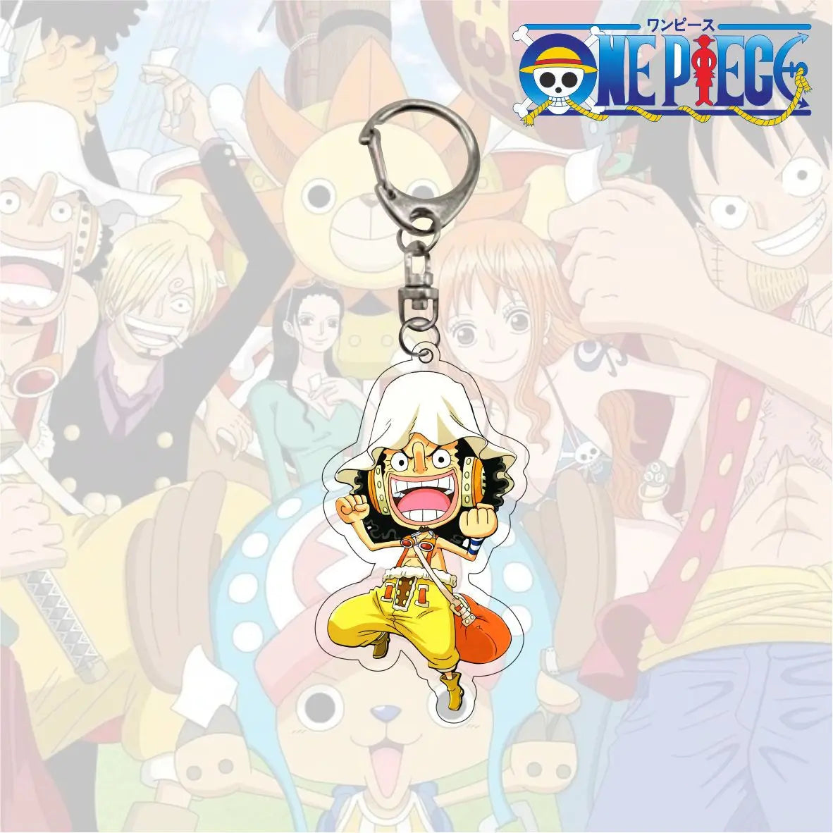Anime One Piece Trafalgar Law Charlotte Katakuri Nico Robin Nami Chopper Lysop Acryl Schlüsselanhänger Schlüsselanhänger Anhänger Figur Geschenke