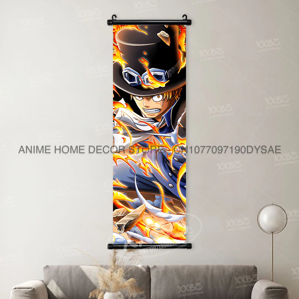 ONE PIECE Posters Anime Monkey D. Luffy Hanging Painting Kaido Home Decor Nico Robin Wall Artwork Garp Scroll Picture Nami Mural - One Piece Merchandise - Free Shipping Buy Now