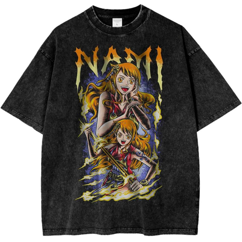 ONE PIECE Nico Robin Luffy Gear Shirt Anime Retro T-Shirt Designer Illustration Pattern Street Sport Harajuku Summer 2025 New - One Piece Merchandise - Free Shipping Buy Now