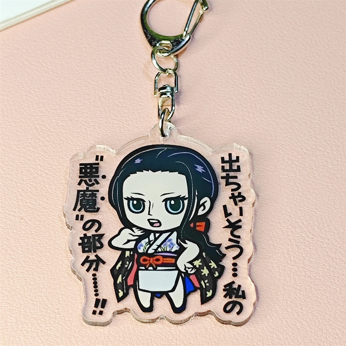 Porte-clés en acrylique Anime - Pendentif personnage de dessin animé Luffy Zoro y2k, adapté aux sacs et aux clés, cadeaux de cosplay, cadeau parfait pour les fans
