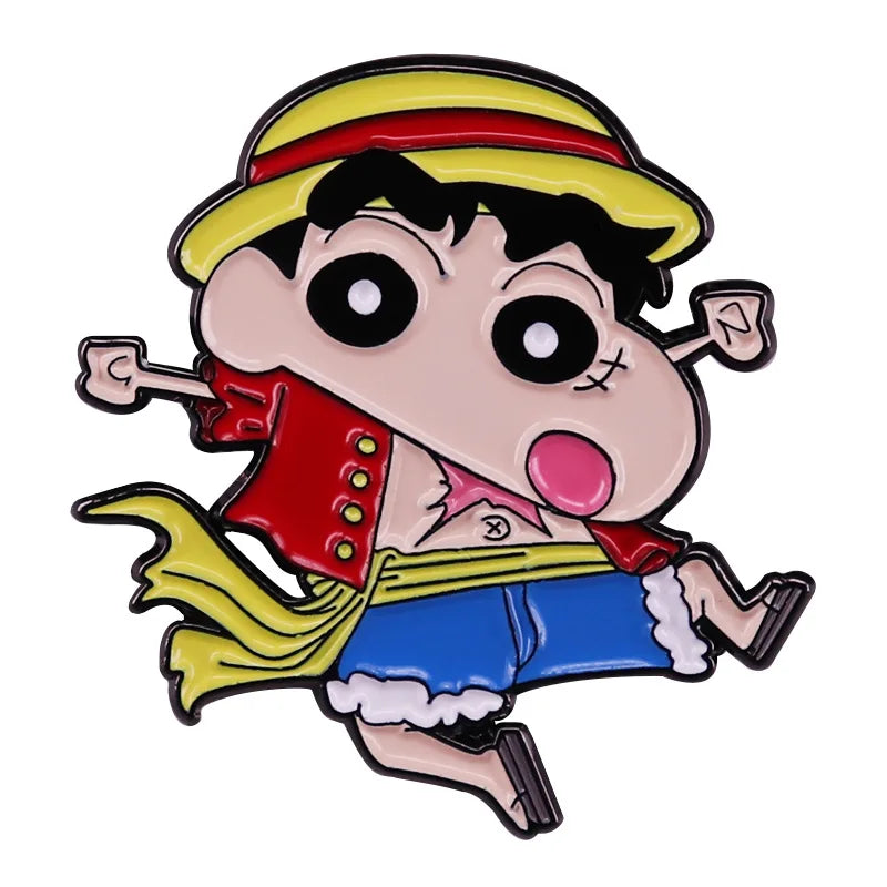 One Piece Cartoon Hartemaille-Anstecknadel Luffy Zoro Sanji Law Abzeichen Brosche Rucksack Hut Emaille-Anstecknadeln Accessoires Geschenk für Freunde Fans
