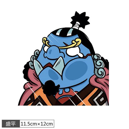 1 autocollant en vinyle One Piece Luffy, dessin animé amusant, pour fenêtre de voiture, ordinateur portable, bouteille d'eau, PVC