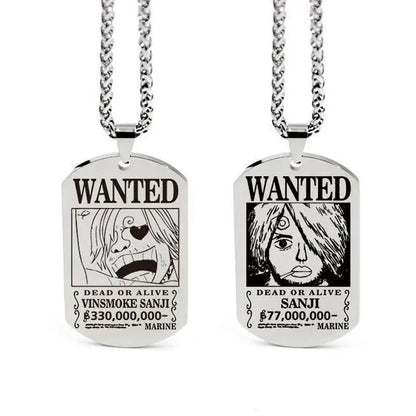 One Piece Anhänger Damen Halskette Japanisches Anime Zubehör Cosplay Luffy Zoro Sanji Manga Titan Schmuck Herren Halskette Geschenk