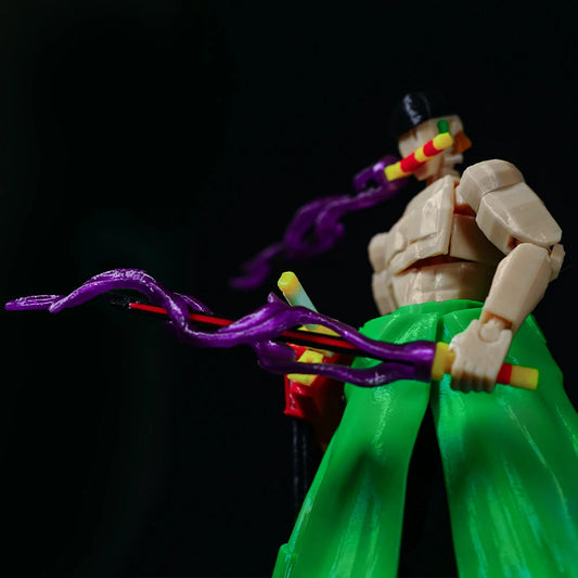 3D-gedrucktes ONE PIECE Roronoa Zoro Anime Mehrgelenk-Shapeshift-Spielzeug Actionfiguren Mannequin-Modell Ornamente Geschenke Spielzeug