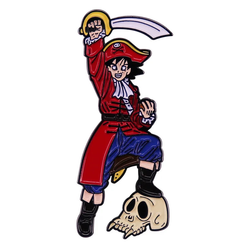 One Piece Cartoon Hartemaille-Anstecknadel Luffy Zoro Sanji Law Abzeichen Brosche Rucksack Hut Emaille-Anstecknadeln Accessoires Geschenk für Freunde Fans