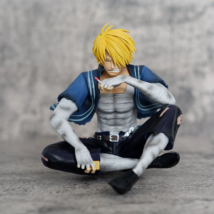 Figurines One Piece Sanji de 12 cm, figurines d'action Battle Damage Lust en PVC, modèle de collection, décoration de bureau, jouets d'anniversaire, cadeau