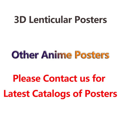 One Piece Anime 3D-Linsenraster-Poster, Luffy Zoro Sanji, Flip-Farbverlaufsdruck, Geschenke, Raumdekoration, Wandkunst (ohne Rahmen)
