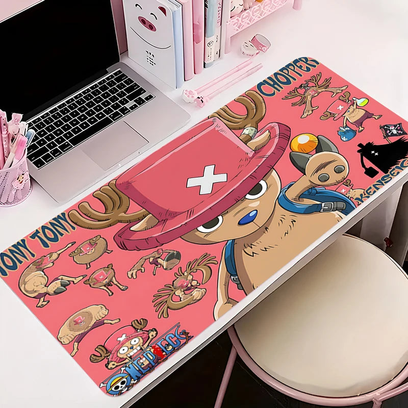 Grands tapis de souris, tapis de souris mignons, accessoires de table kawaii, tapis de bureau, tapis de souris pour ordinateur portable, O-one, P-piece, Tony Tony Chopper