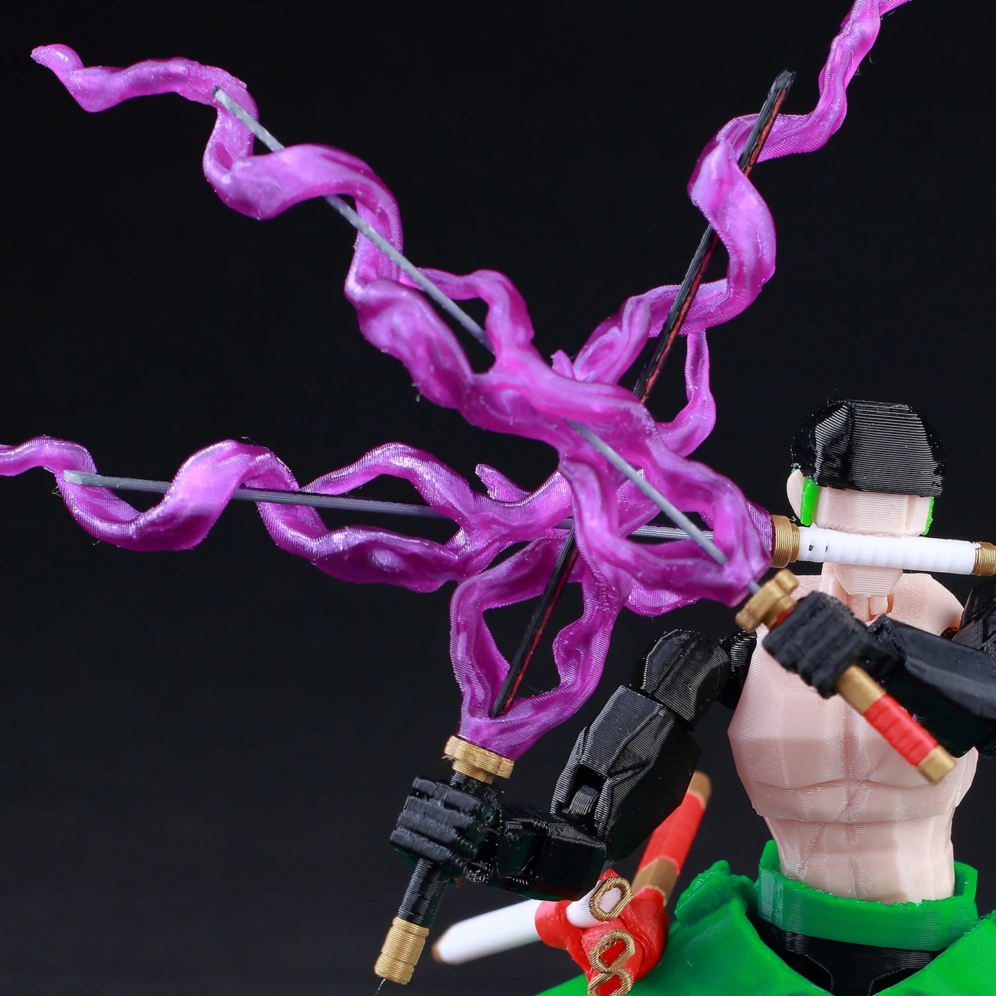 9L 3D-gedruckte Roronoa Zoro One Piece Lucky Dummy, 13 bewegliche Shapeshift-Actionfiguren, Schaufensterpuppen-Spielzeug für Anime-Liebhaber