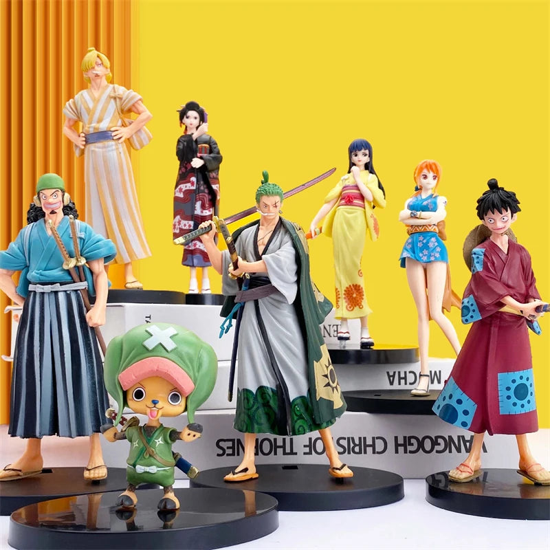 One Piece Luffy Roronoa Zoro Figur Spielzeug Anime Portgas D. Ace Vinsmoke Sanji Chopper Nami Robin PVC Figur Modell Puppen Geschenke