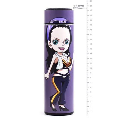 One Piece Cartoon Anime Figure Vacuum 480ML Cup Luffy Zoro Sanji Cosplay Student Thermos Flask Sports Water Bottle School Gift