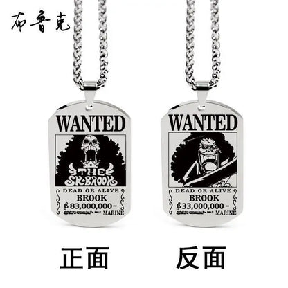Anime One Piece Necklace Luffy Ace Chopper Zoro Sanji Wanted Pendant Men Women Couples Necklace Fashion Accessories Xmas gift - One Piece Merchandise - Free Shipping Buy Now