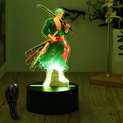 Actions Figure One Piece Luffy Zoro Anime Figures 3D Lamp PVC Action Collection Model Toys LED Night Light Kid Christmas Gift - One Piece Merchandise - Free Shipping Buy Now