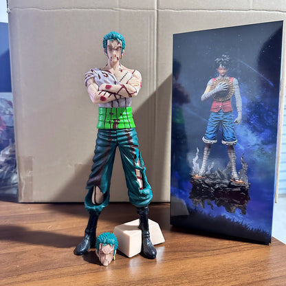 30 cm One Piece Anime Actionfigur Roronoa Zoro Vinsmoke Sanji Standhaltung PVC Statue Figurine Modellsammlung Jungen Spielzeug Geschenke