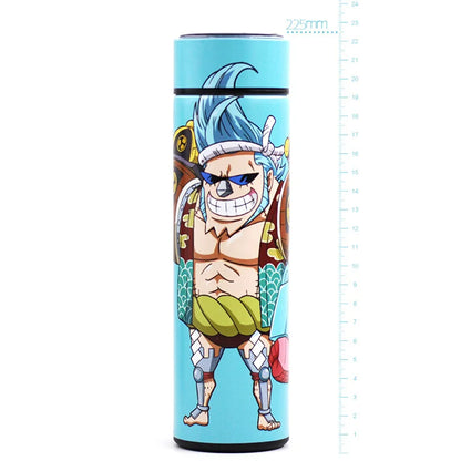 One Piece Cartoon Anime Figure Vacuum 480ML Cup Luffy Zoro Sanji Cosplay Student Thermos Flask Sports Water Bottle School Gift