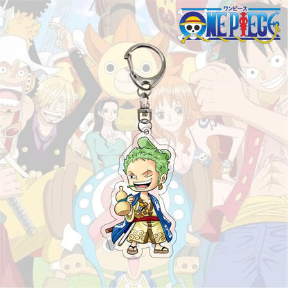 Anime One Piece Trafalgar Law Charlotte Katakuri Nico Robin Nami Chopper Lysop Acryl Schlüsselanhänger Schlüsselanhänger Anhänger Figur Geschenke