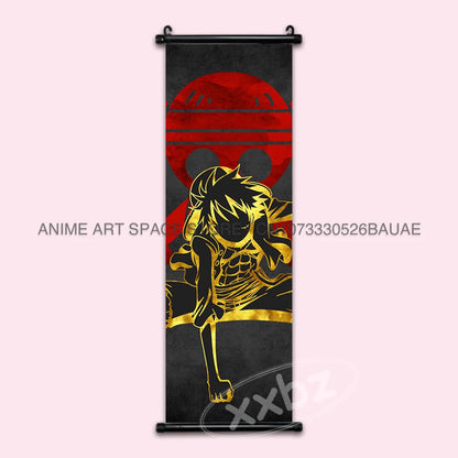ONE PIECE Hanging Painting Anime Poster Canvas Nami Scroll Picture Zoro Wall Art Nico Robin Home Decor Sanji Stickers Gift Mural