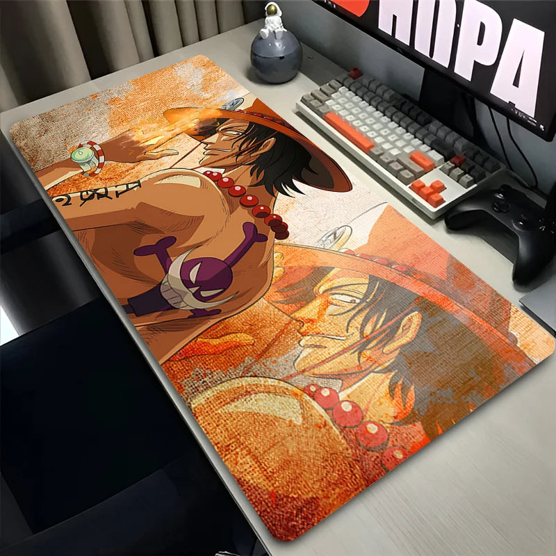 Anime Mouse Pad Gaming Accessories Carpet Gamer Keyboard Desk Mat O-one P-piece Portgas D Ace Non-Slip Laptop Notebook Mousepad - One Piece Merchandise - Free Shipping Buy Now