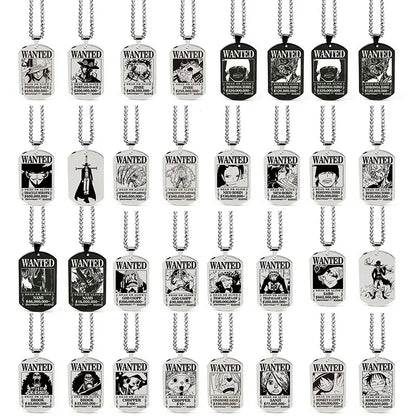 One Piece Anhänger Damen Halskette Japanisches Anime Zubehör Cosplay Luffy Zoro Sanji Manga Titan Schmuck Herren Halskette Geschenk