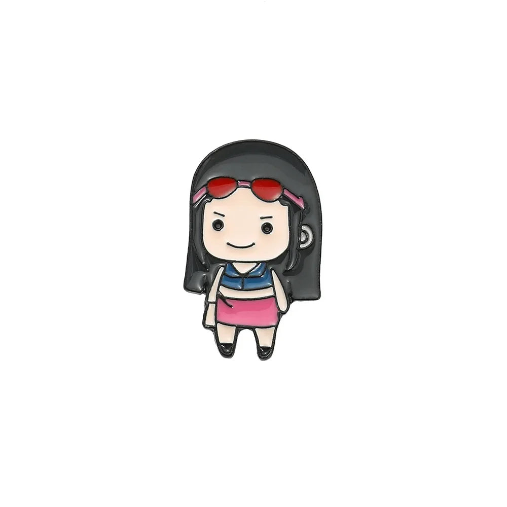 Broches en émail One Piece, personnages de dessins animés Luffy, Zoro, Nami, Chopper, Sanji, Usopp, badges en métal, sacs à dos, épingles à revers, jouets