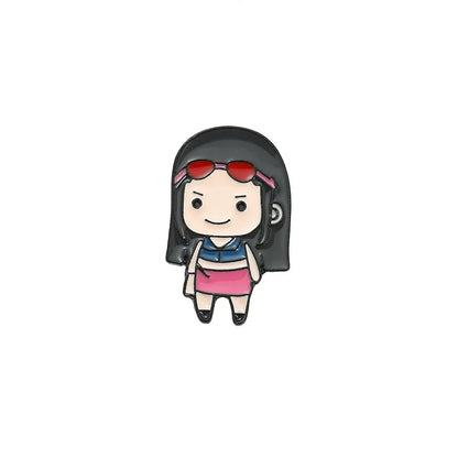 Broches en émail One Piece, personnages de dessins animés Luffy, Zoro, Nami, Chopper, Sanji, Usopp, badges en métal, sacs à dos, épingles à revers, jouets