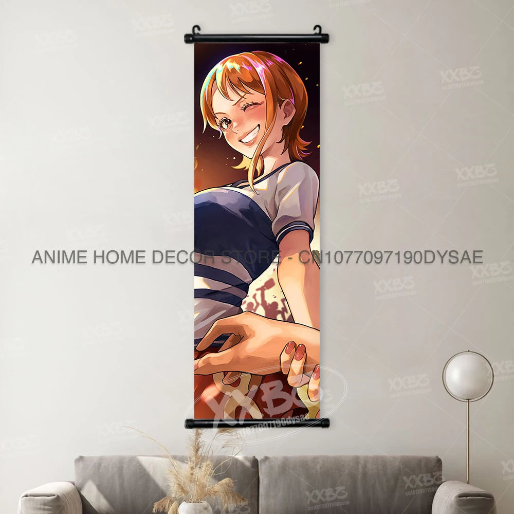 ONE PIECE Poster Anime Shirahoshi Hanging Paintings Vivi Home Decor Boa Hancock Wall Art Nico Robin Scroll Picture Nami Mural - One Piece Merchandise - Free Shipping Buy Now