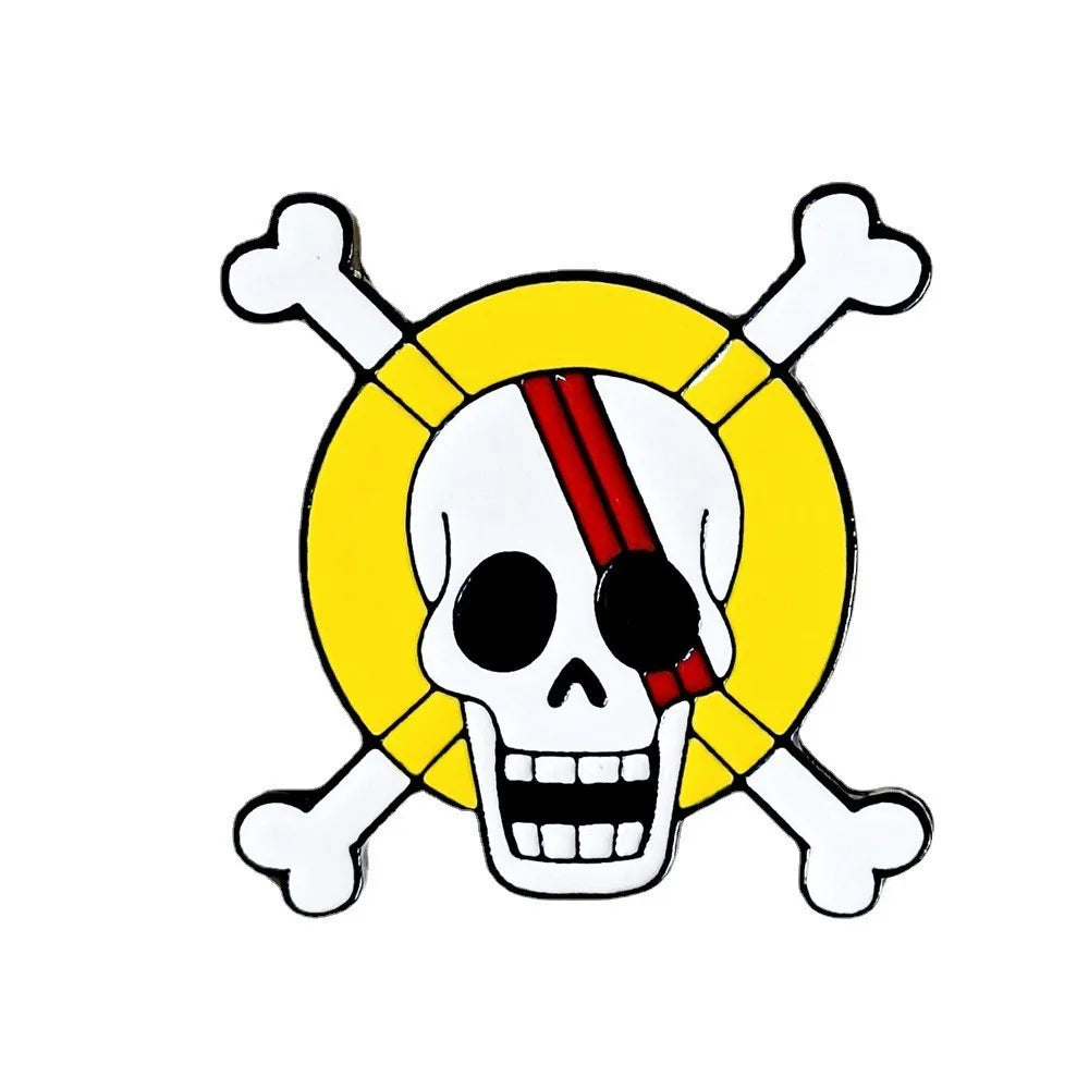 Broches en émail One Piece, personnages de dessins animés Luffy, Zoro, Nami, Chopper, Sanji, Usopp, badges en métal, sacs à dos, épingles à revers, jouets