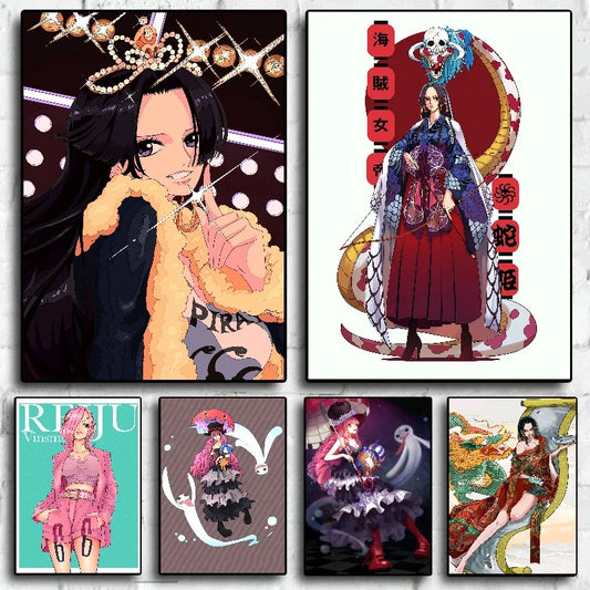Affiche de décoration murale One Piece, sexy et belle, Nico·Robin, Nami, Boa Hancock, Perona, décoration de salon, peinture sur toile