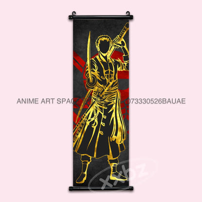 ONE PIECE Hanging Painting Anime Poster Canvas Nami Scroll Picture Zoro Wall Art Nico Robin Home Decor Sanji Stickers Gift Mural