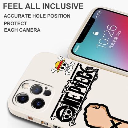 Anime One Piece Sanji Soft TPU Cover For iPhone 16 15 14 13 12 11 Pro Max Plus Left Rope Shockproof Liquid Phone Case