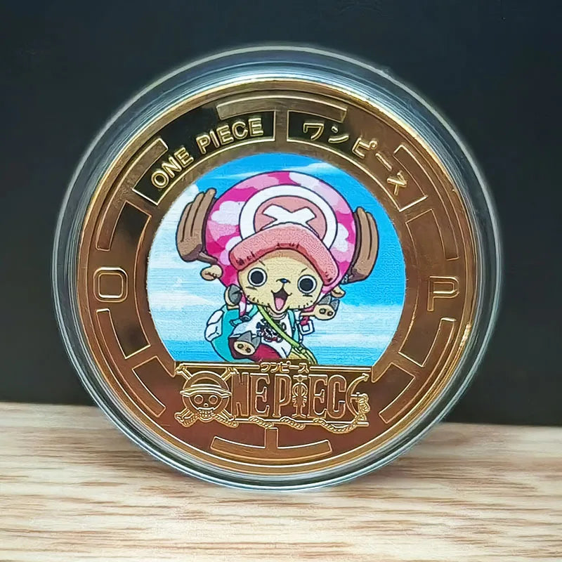 Anime One Piece Luffy Collectible Coins Commemorative Coins Cartoon Chopper Gold-colored Metal Coin Children's Birthday Gift Toy - One Piece Merchandise - Free Shipping Buy Now