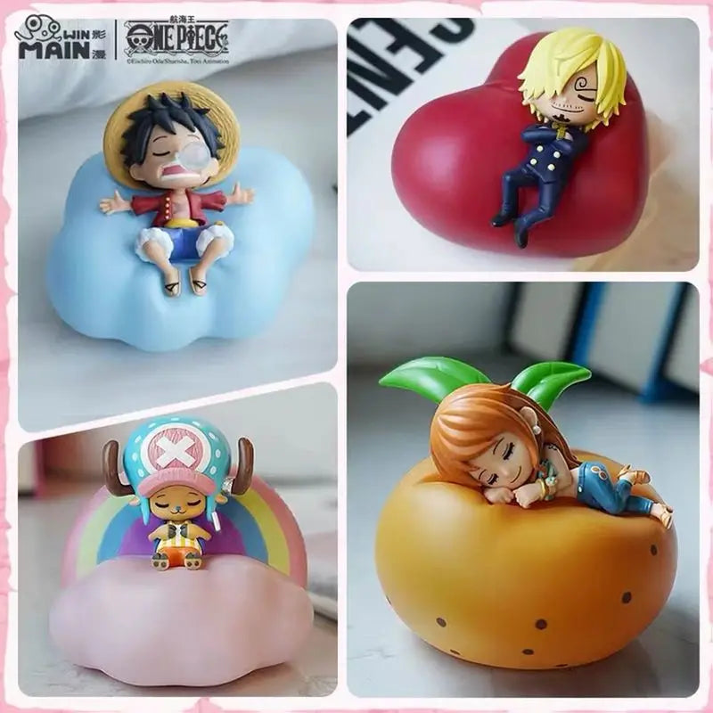 One Piece Luffy Zoro Nami Sanji Night Light Anime Figure Lamp Soft Light Bedroom Bedside LED Light Room Children Toys Gift