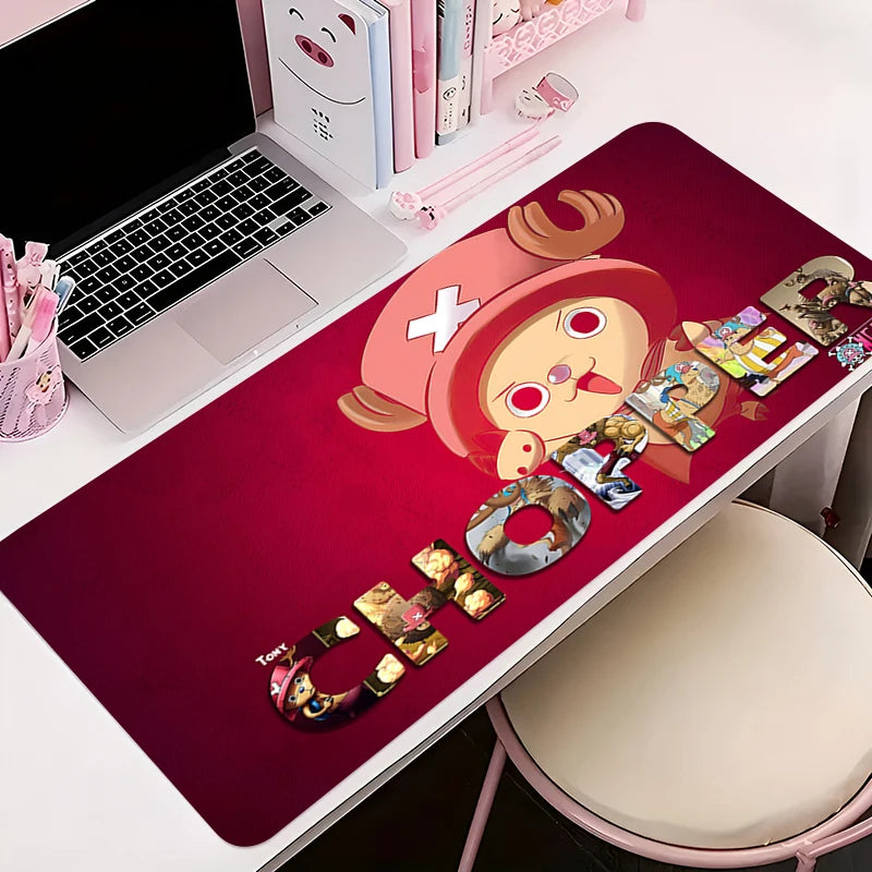 Grands tapis de souris, tapis de souris mignons, accessoires de table kawaii, tapis de bureau, tapis de souris pour ordinateur portable, O-one, P-piece, Tony Tony Chopper