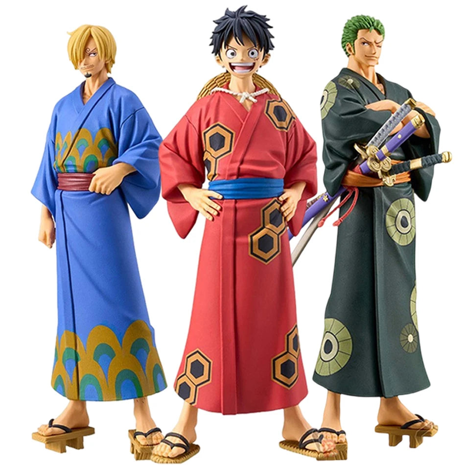 18 cm One Piece Anime Figur Luffy Zoro Chopper Nami Actionfigur Land Wano Spielzeug PVC Modell Puppe Kinder Geburtstag Weihnachtsgeschenk