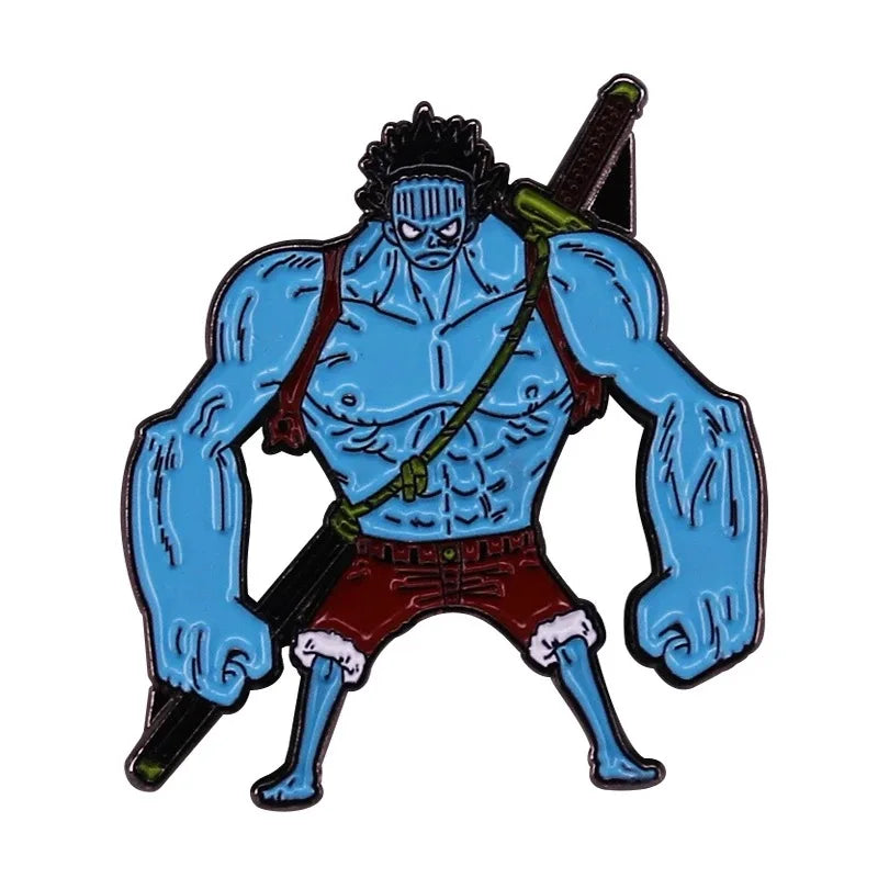 One Piece Cartoon Hartemaille-Anstecknadel Luffy Zoro Sanji Law Abzeichen Brosche Rucksack Hut Emaille-Anstecknadeln Accessoires Geschenk für Freunde Fans