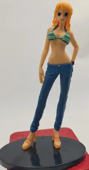 Hochwertiger billiger Verkauf Anime One Piece Luffy Zoro Nami Sanji Franky Shanks Boa Kinderfiguren PVC-Modell Spielzeug 16-18 cm