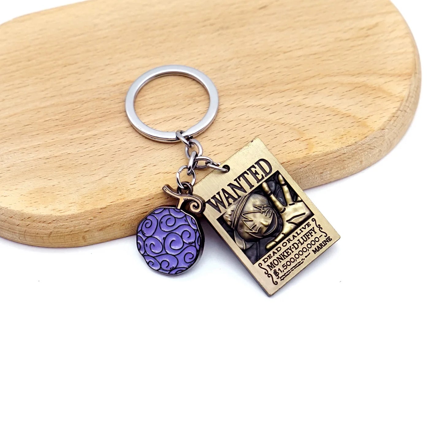 Anime One Piece Shanks Kaido Law Luffy Ace Zoro Sanji Devil Fruit Keychain Metal Pendant Figure Model Toy Jewelry Gift - One Piece Merchandise - Free Shipping Buy Now