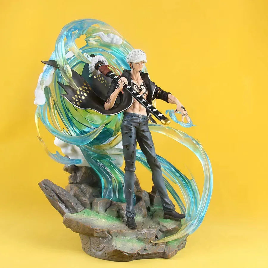 41 cm ONE PIECE Anime Figuren Trafalgar D. Water Law Phantom kann Licht ausstrahlen Sammlung Actionfigur Statue Modell Puppe Geschenk Spielzeug
