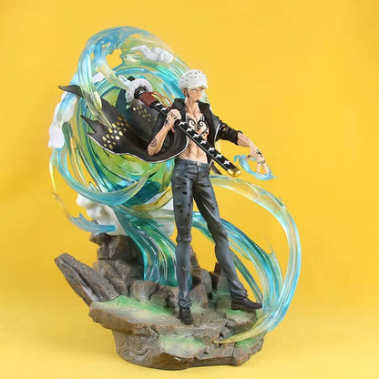 41 cm ONE PIECE Anime Figuren Trafalgar D. Water Law Phantom kann Licht ausstrahlen Sammlung Actionfigur Statue Modell Puppe Geschenk Spielzeug